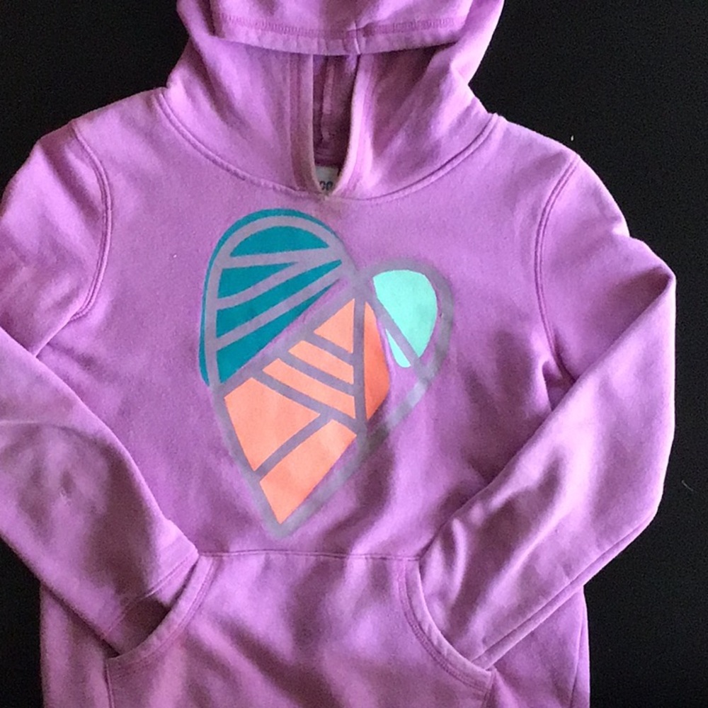 Kids Purple Circo Heart Design Pullover